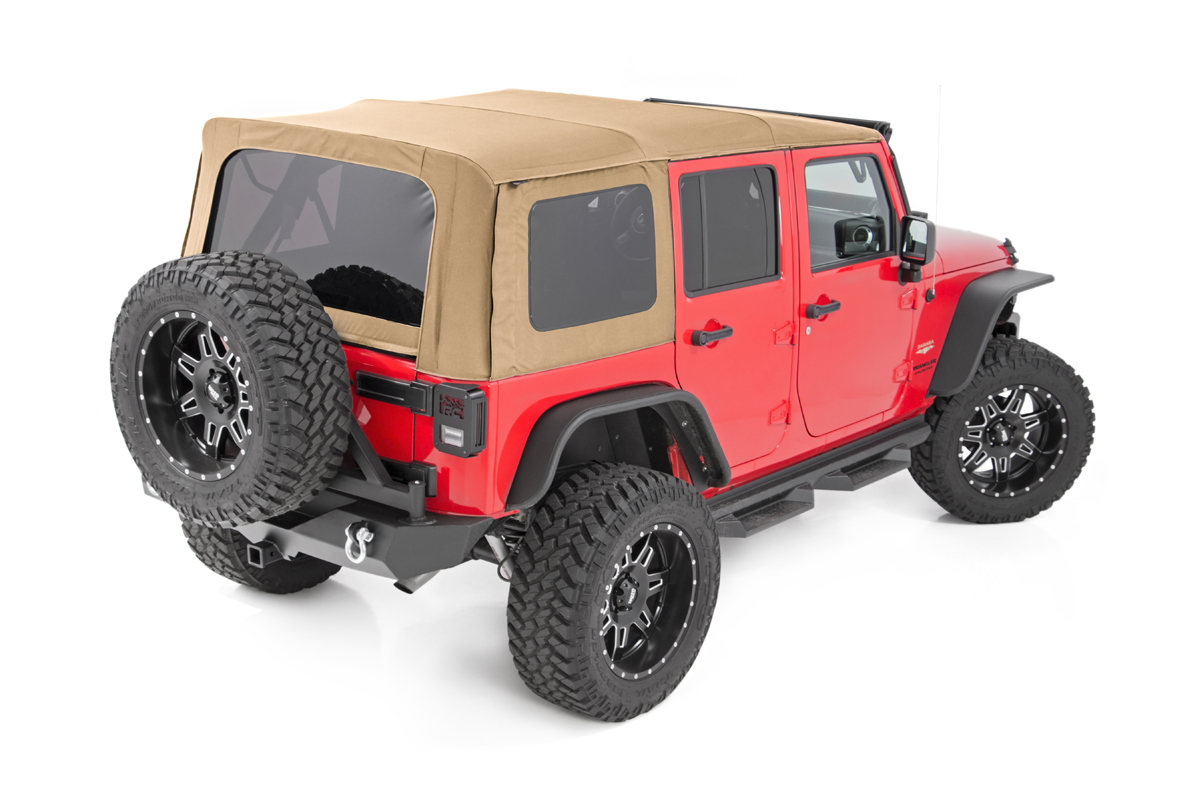 Rough Country Jeep Replacement Soft Top, Spice (10-18 Wrangler JK 2 Door)